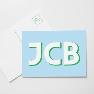 Ensemble d'écriture de carte postale initiale monogramme personnalisé pour enfants, ensemble de papeterie pour enfants, ensemble de cartes postales personnelles pour enfants, cadeaux d'anniversaire pour enfants