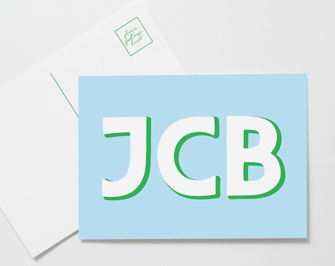 PERSONALIZED Monogram Initial Postcard Writing Set for Kids, Kids Stationery Set, Personal Postcard Set for Kids, Kids Birthday Gifts