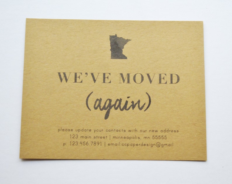 PERSONALIZED POSTCARD SET: We've Moved Again Postcards, Moving Announcements, Custom State Change of Address Cards, Address Change Cards image 5
