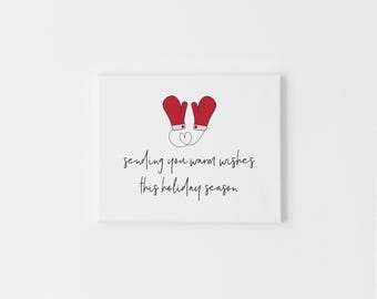 CHRISTMAS POSTCARDS - Set of 10 Sending You Warm Wishes this Holiday Season Postcards, Holida Postcards, Christmas Postcards Set, Postcards