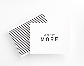 Love You More Greeting Card for Someone You Love, Thinking of You Card, Can't Be There Card, Card for College Student from Mom or Dad