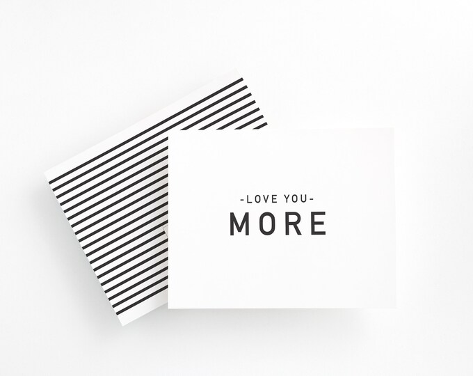 Love You More Greeting Card for Someone You Love, Thinking of You Card, Can't Be There Card, Card for College Student from Mom or Dad