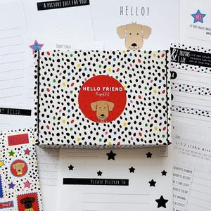 Letter Writing and Game Pen Pal Kit for Kids – Fun Snail Mail Stationery Set, Notecards & Stickers, Grandparent Gift, Letter Writing Sets