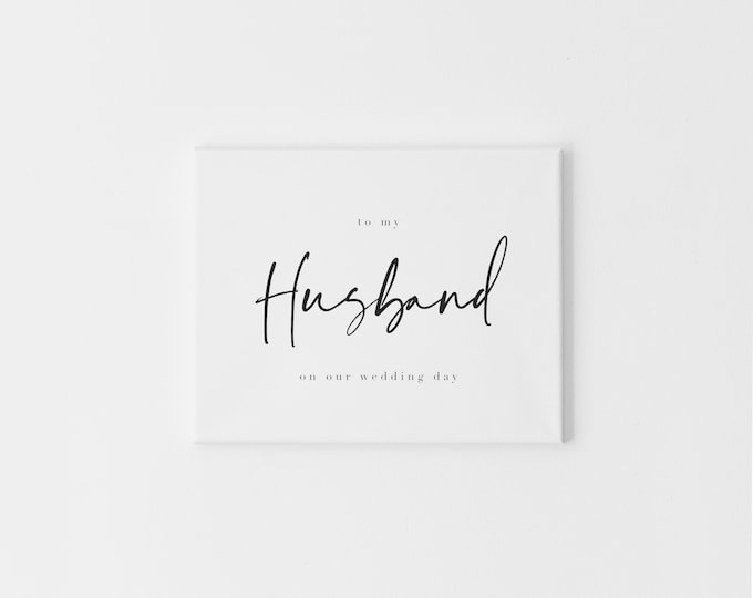 WEDDING DAY Card for Husband, Day of Wedding Card for Husband, Letter to my Husband on Our Wedding Day, Wedding Card from Wife