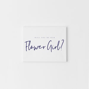 Will You Be Our Flower Girl Card, Card For Flower Girl, Flower Girl Proposal Card, Flower Girl Request Card, Be My Flower Girl, Personalized Navy