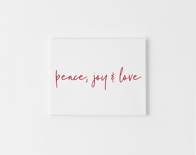 Peace Joy Love Holiday Card, Corporate Greeting Card, Simple Holiday Cards, Holiday Cards for the Office,  Christmas Greeting Cards