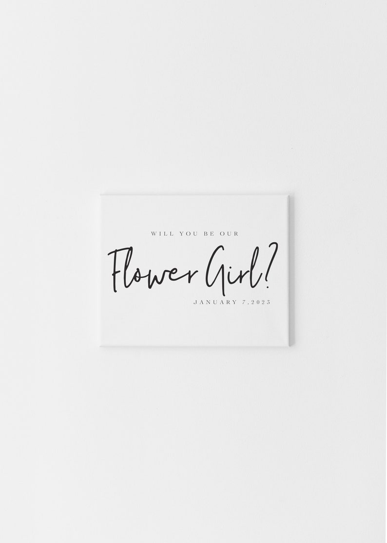 Will You Be Our Flower Girl Card, Card For Flower Girl, Flower Girl Proposal Card, Flower Girl Request Card, Be My Flower Girl, Personalized image 4