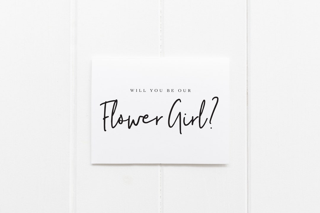Will You Be Our Flower Girl Card, Card for Flower Girl, Flower Girl Proposal Card, Flower Girl