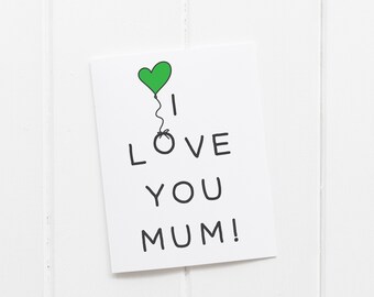 Mother's Day Card, Mum Card, Mum Birthday Card, Mother's Day, Mother's Day Gift, Thank you Mum, Best Mom Card, Best Mum Card, Happy Card
