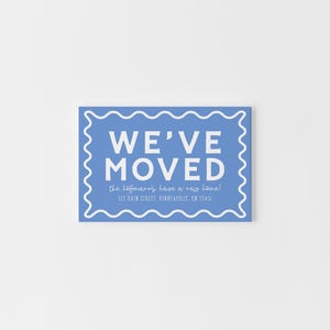 Nautische verhuisaankondigingskaart – We’ve Moved New Address Card – Coastal Change of Address – Op de oceaan geïnspireerde housewarmingaankondiging
