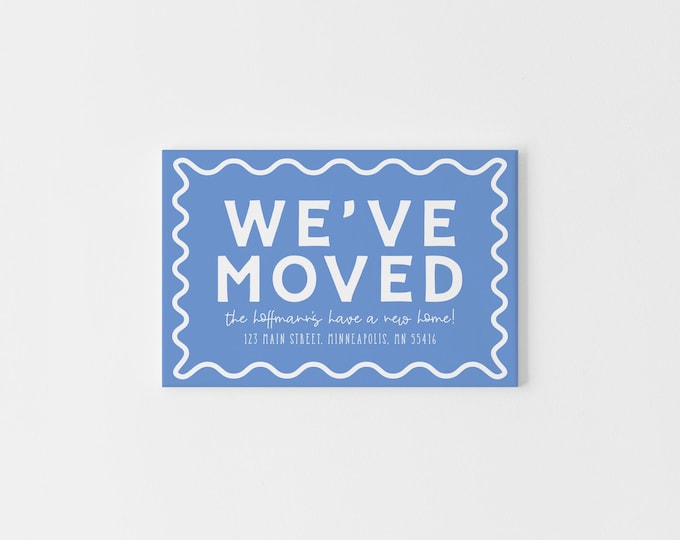Nautical Moving Announcement Card – We've Moved New Address Card – Coastal Change of Address – Ocean-Inspired Housewarming Announcement