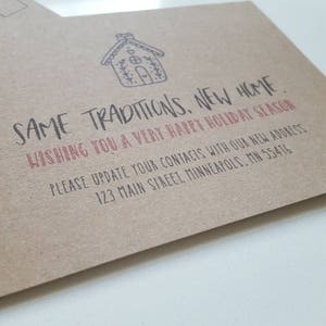 CONJUNTO DE POSTAL DE 20 - Juego de postales de anuncio en movimiento de vacaciones, tarjetas de cambio de dirección de Navidad, anuncio de nueva dirección de vacaciones