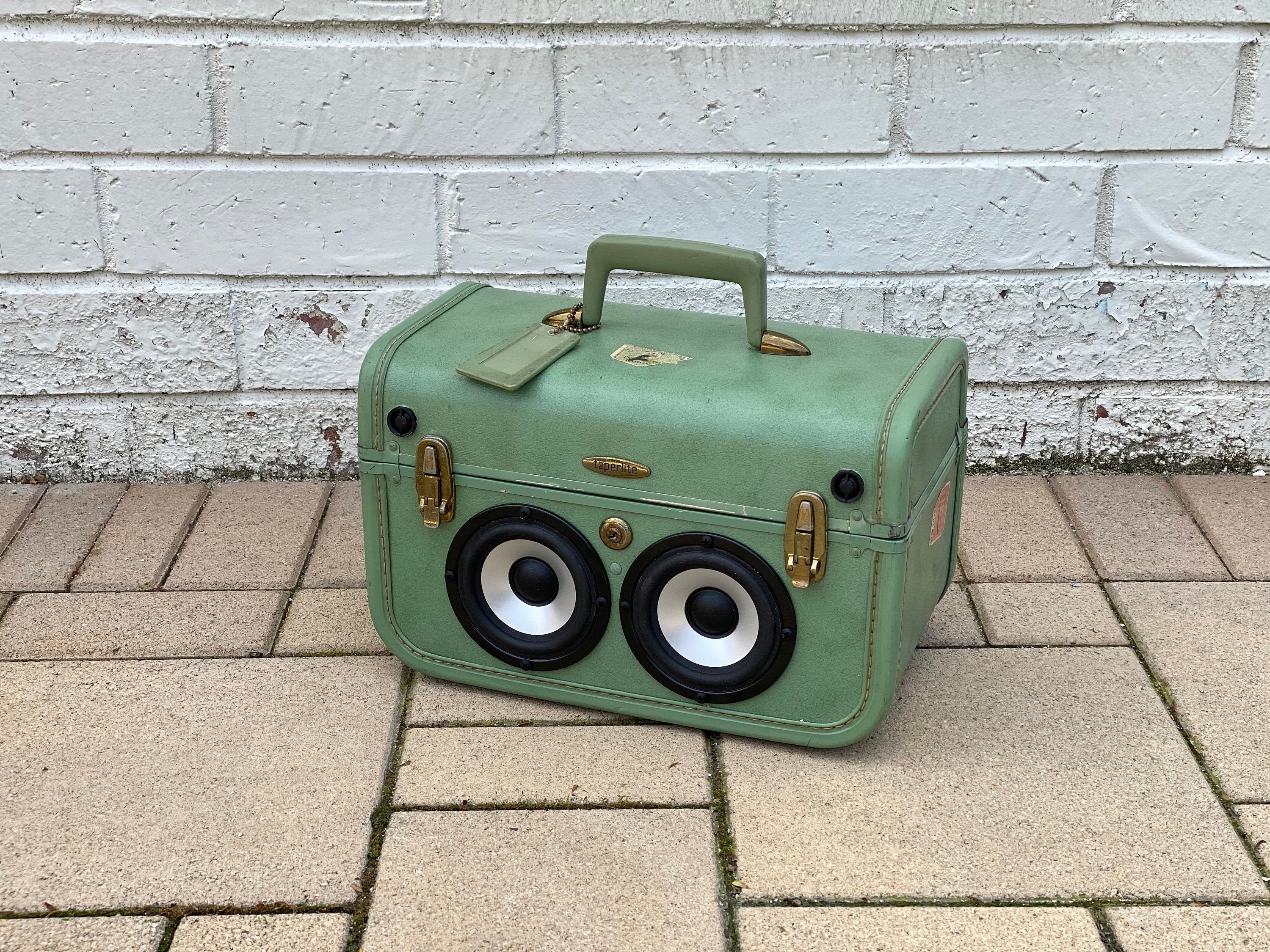 ノンブランド バイオリンBASS 1970年代☆新品ソフトGIGケース BLUETOOTH Vintage Suitcase Boombox Rechargeable Battery