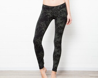 Black Lightening LEGGINGS - Funky Leggings - Einzigartige Leggings - Yoga Strumpfhose - Tanz Strumpfhose - Yoga Leggings - Frauen Trainingshose - Gym tragen