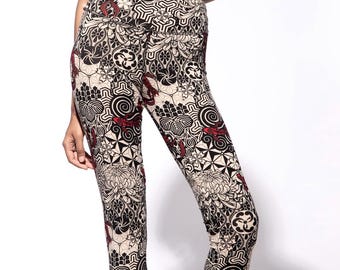 Japońskie legginsy Nagomi Capri - Wysokiej jakości bawełna z elastanem - Spodnie do jogi 3-4 z wysokim stanem - Legginsy fitness - Damskie capri - Odzież sportowa