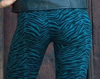 Tosca Zebra Leggings - Yoga Tights, Yoga Leggings, Zebra Print Yoga Pants, Yoga Trousers, Workout Pants For Women, Printed Leggings