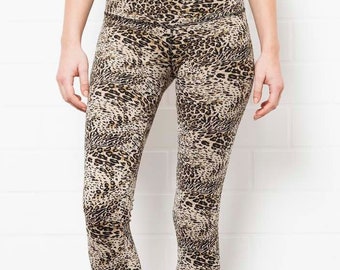 MALLAS DE LEOPARDO CREMA - Mallas de yoga - Mallas de leopardo - Ropa de baile - Ropa de calle - Mallas estampadas - Ropa deportiva - Ropa de gimnasio de alta calidad