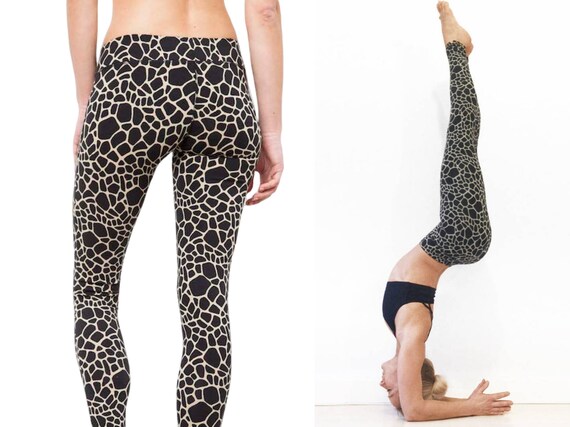 Buy GIRAFFE Cream Black PERFECT LEGGINGS Lounge Wear Yoga Tights Yoga Wear  Dance Clothes Printed Leggings Animal Print Active Wear Online in India 