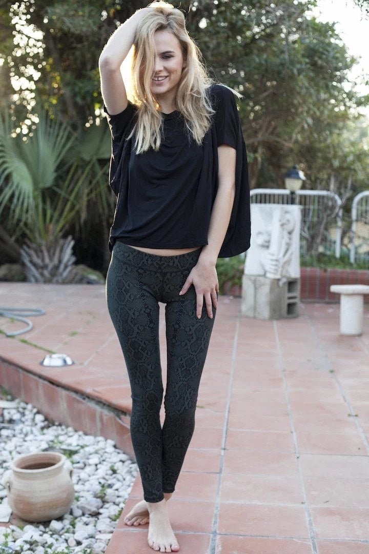 BLACK SNAKE Print Leggings Everyday 