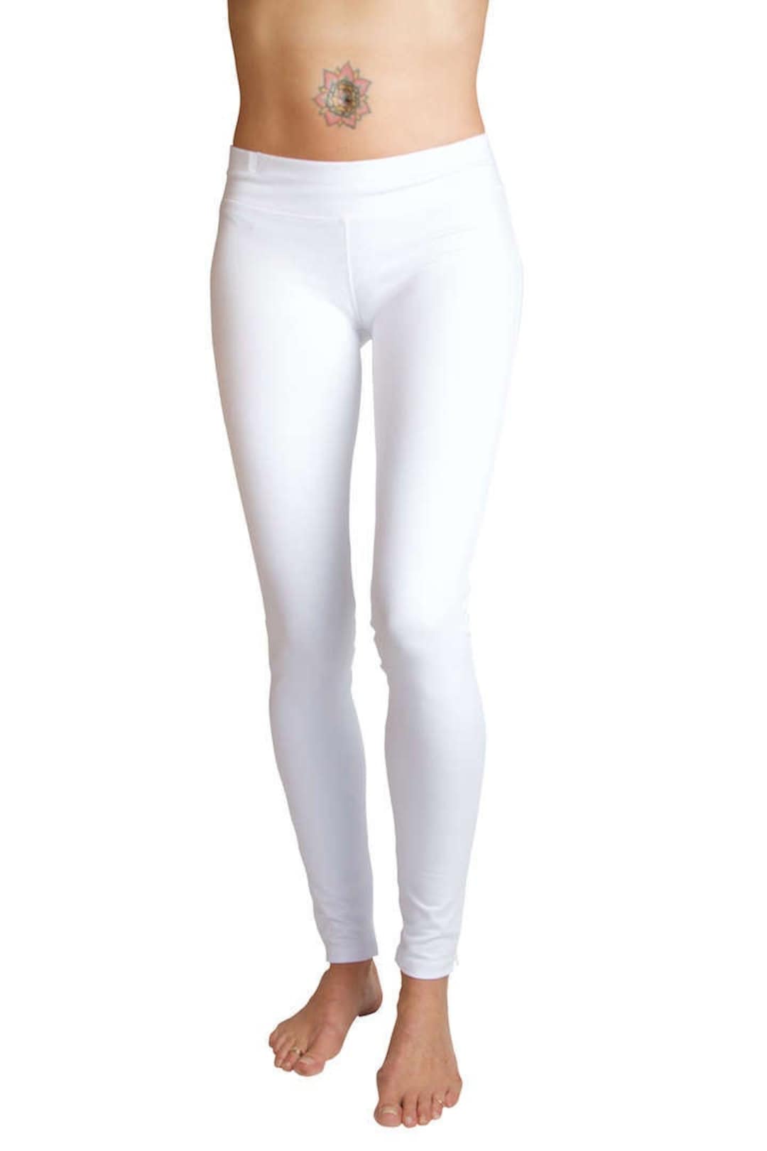 YOGA LEGGINGS WHITE Yogahose Damen Yoga Leggings Yoga Hose in weiß Yoga  Leggings in weiß Leggings in weiß - .de