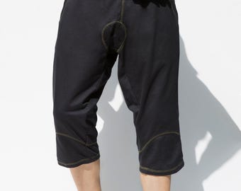 Herr 3/4-byxor - Yoga Herr Capris - Svart
