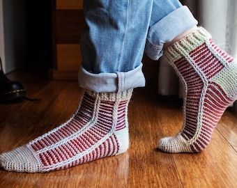 Topline Socks (US & UK crochet terms)