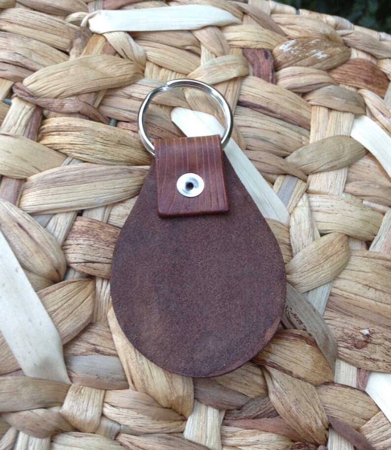 Embossed Daisies on a Leather Keyring Etsy