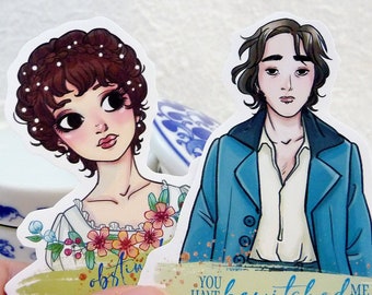 Elizabeth Bennet & Mr Darcy, Pride and Prejudice - stickers