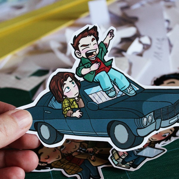 Supernatural -  stickers chibi, kawaii