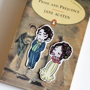 NEW SHINY Stickers: Elizabeth Bennet & Mr Darcy, Pride and Prejudice image 4