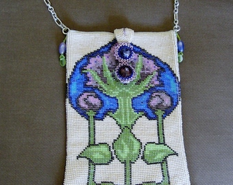 Art Deco Bead Crochet Thistle Bag Tutorial