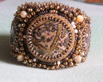 Leopard skin Jasper Cuff