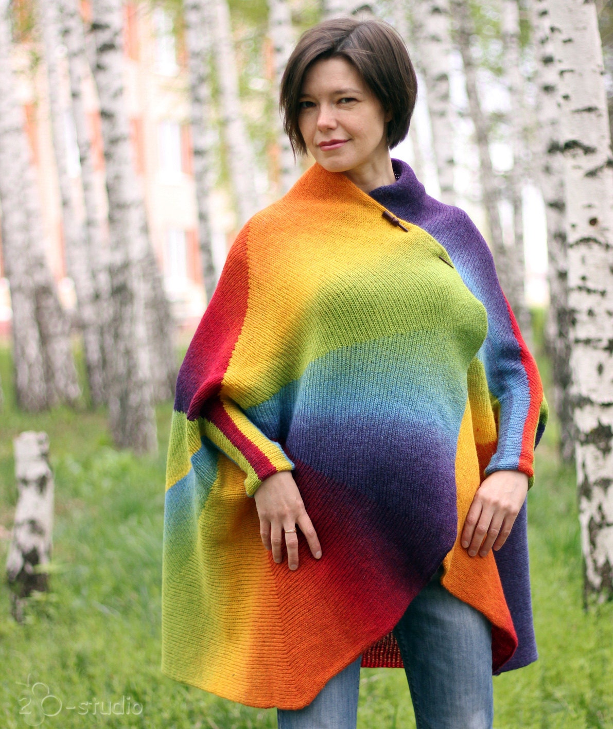 KNITTING PATTERN Rainbow sweater by ToBeStudio Knitted Etsy