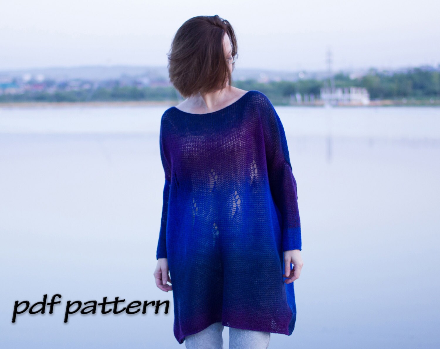 KNITTING PATTERN Plus size sweater Wool sweater Women knit Etsy