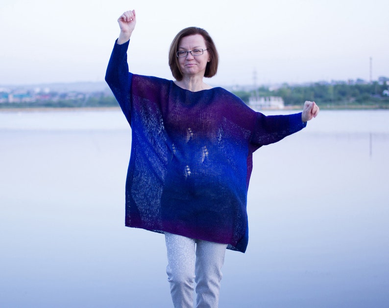 KNITTING PATTERN Plus size sweater Wool sweater Women knit Etsy