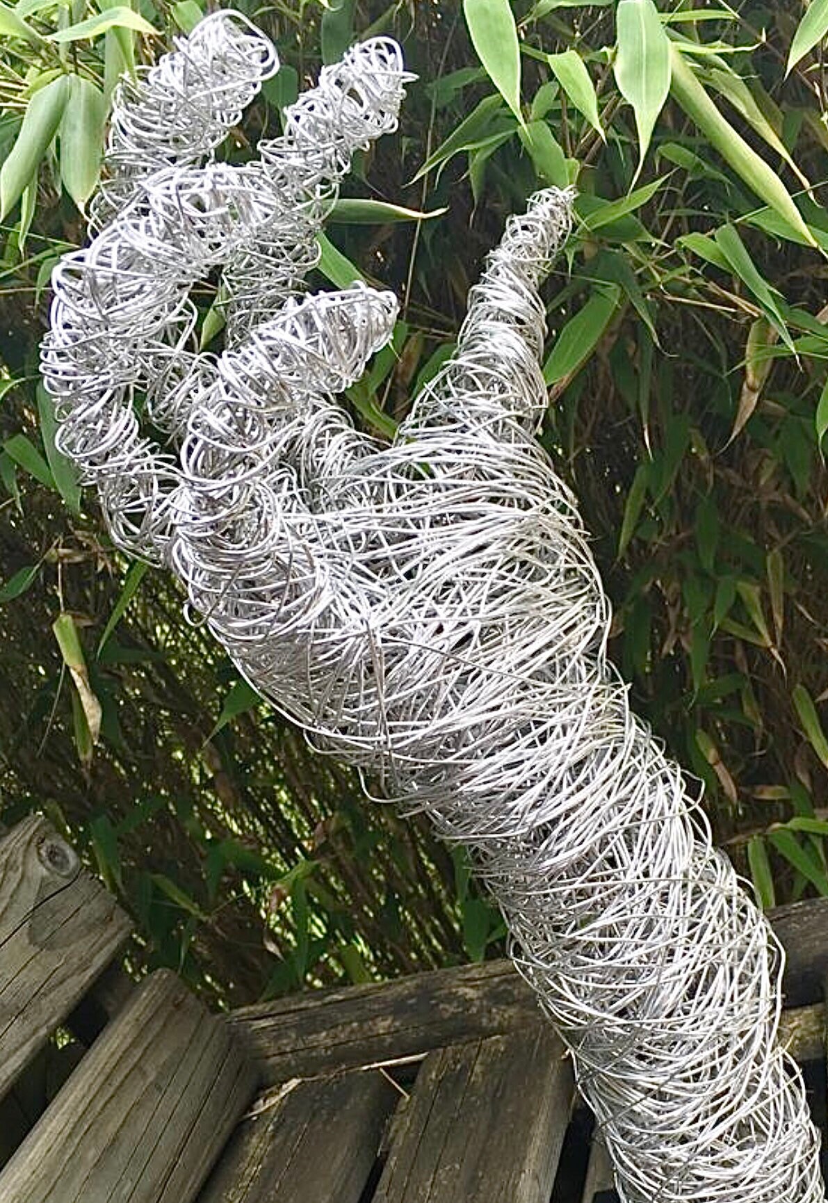Wire Sculpture Wire Wrapped Hand Hand Art Aluminium Etsy