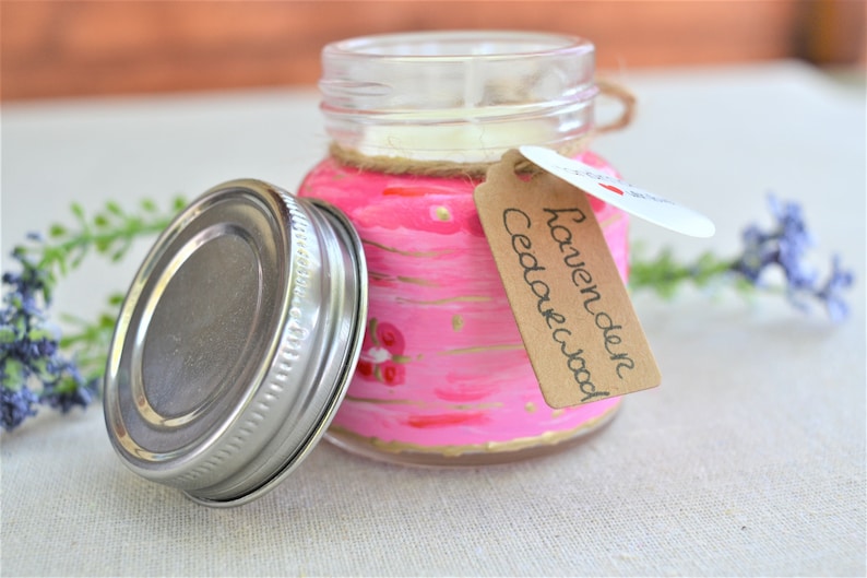 Wedding Candle Handpainted and Handpoured with Natural ingredients