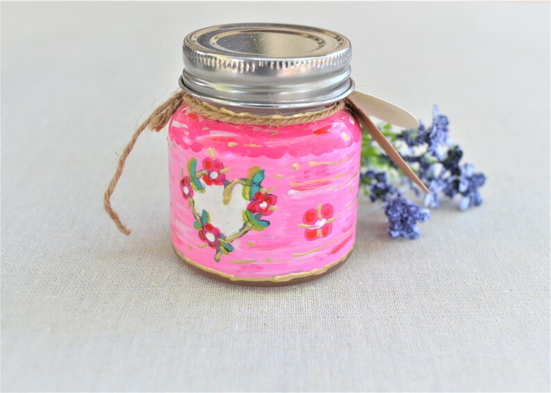 Wedding Candle Handpainted and Handpoured with Natural ingredients