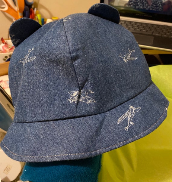 Baby Toddler Sun Hat with Bear Ears - Cotton Various Designs