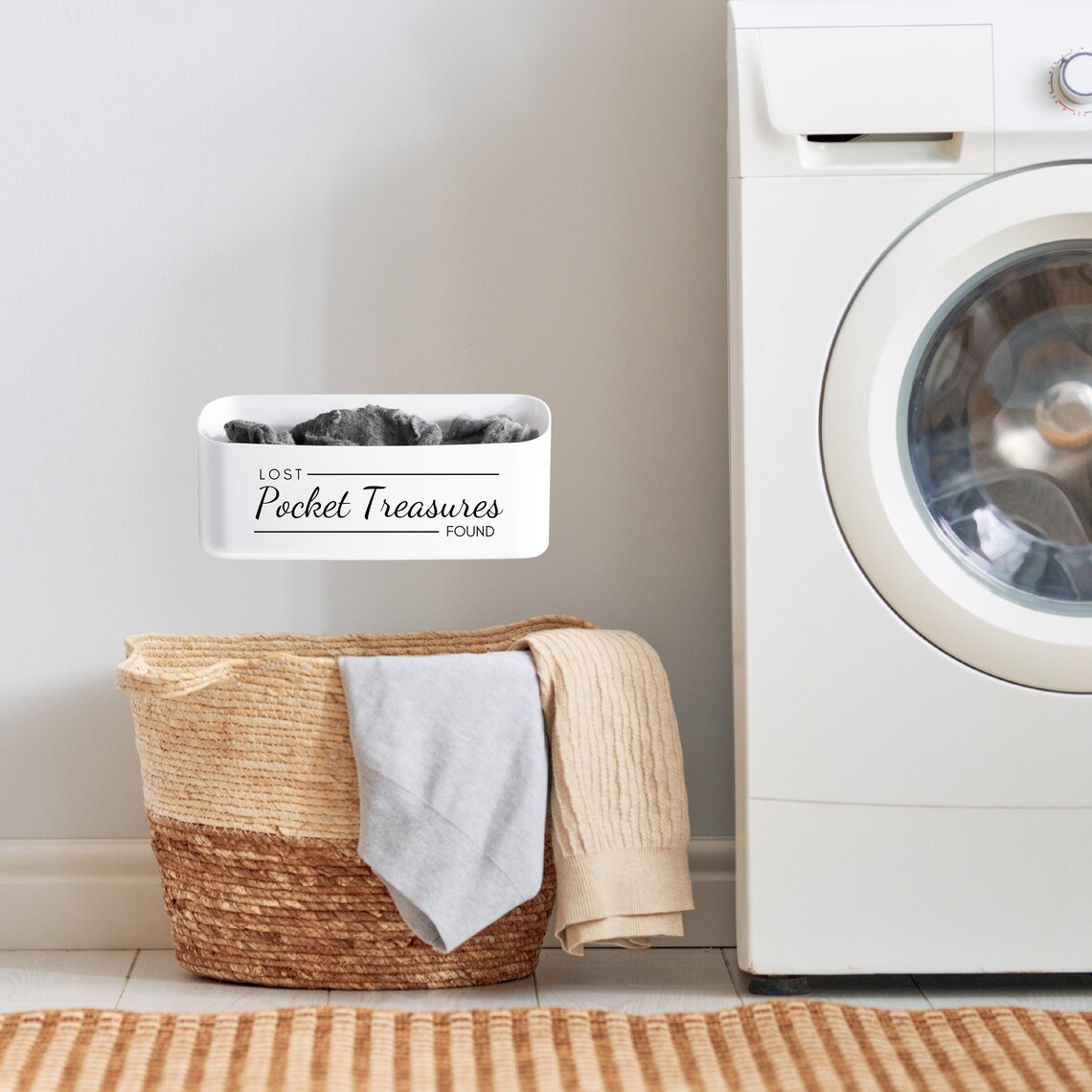 Storage Bin Laundry Room Pocket Treasures Laundry Etsy