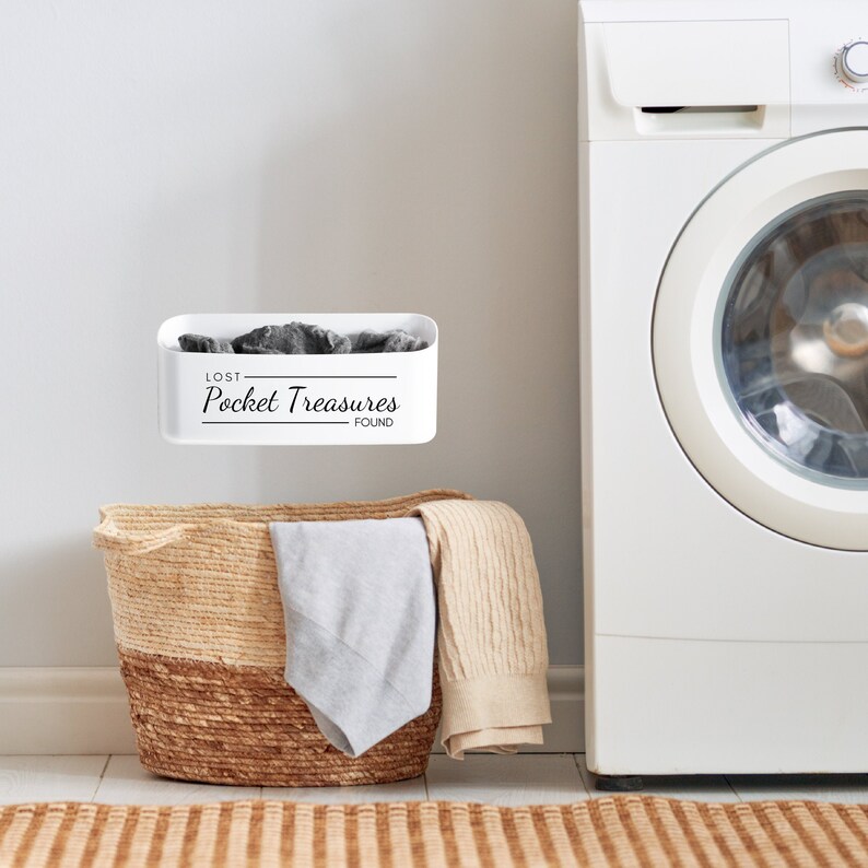 Storage Bin Laundry Room Pocket Treasures Laundry Etsy