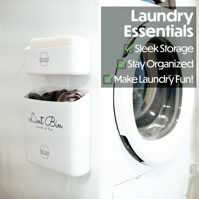 Lint Bin For Laundry Room Decor Accessories Laundry Etsy