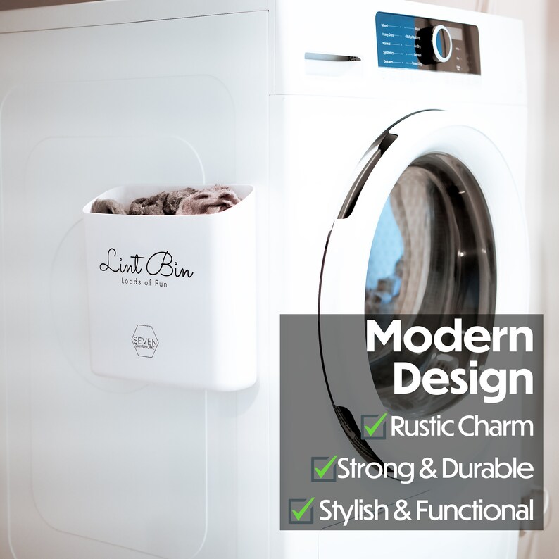 Lint Bin for Laundry Room Decor Accessories Laundry Etsy