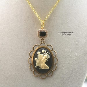 Fairy Cameo Necklace- Brass Necklace- Nymph Necklace- Fairycore Jewelry- Art Nouveau Necklace- Gift For Her