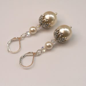 Vintage Style Perlen Ohrringe: viktorianischer Brautschmuck