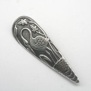 Spilla airone in argento - Spilla in stile vintage - Gioiello a forma di uccello - Spilla a forma di uccello - Spilla Art Déco - Spilla da donna - Regalo per lei - Spilla da donna
