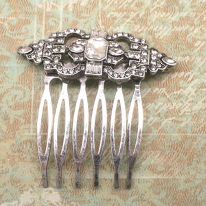 Crystal Hair Comb: Vintage Art Deco Bridal Hair Clip