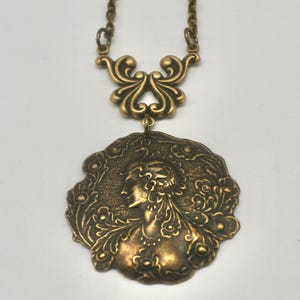 Hera Necklace-Goddess Necklace- Brass Necklace- Statement Necklace- Mythology Necklace- Vintage Inspired- Gift For Her