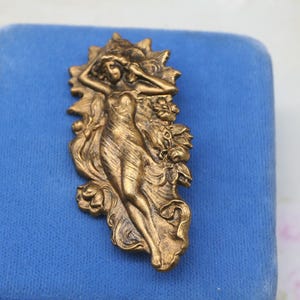Alphonse Mucha Brooch- Goddess Pin- Vintage Inspired Brooch- Art Nouveau Brooch- Ladies Brooch- Mucha Women’s Brooch- Gift For Her