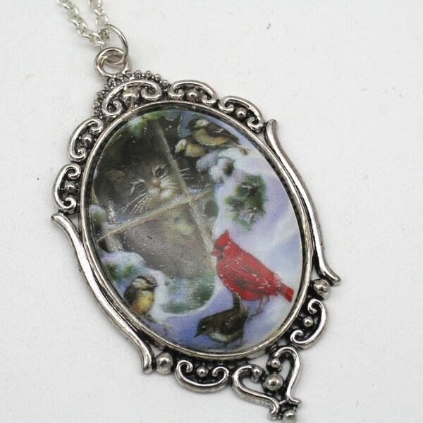 Cat Cameo Necklace Etsy